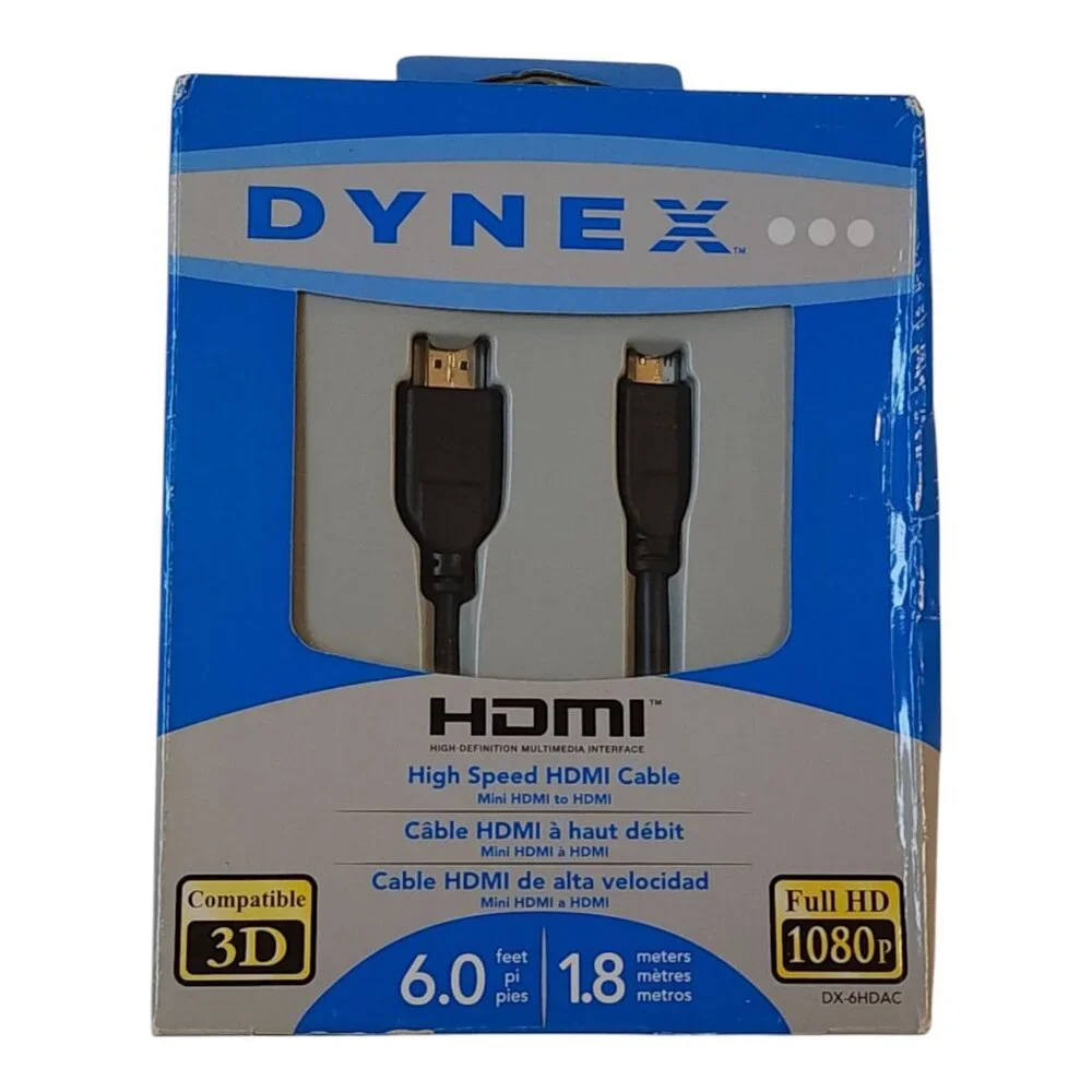 DYNEX 6' High Speed HDMI Cable Micro HDMI to HDMI DX-6HDAC NEW IN BOX